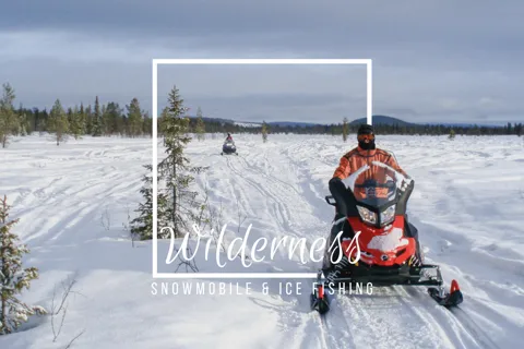 Wildnis-Tour mit Schneemobil und Eisfischen