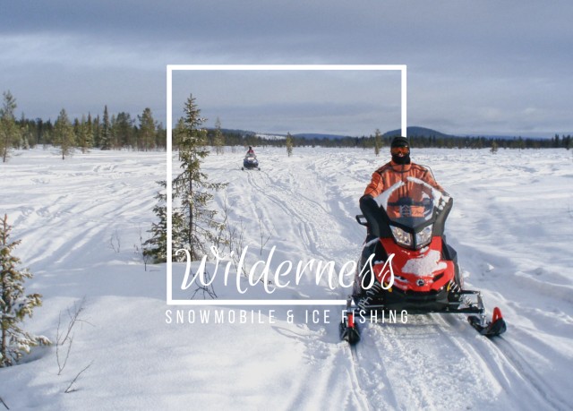 Visit Wilderness Tour with Snowmobile & Ice Fishing in Kiruna, Sweden