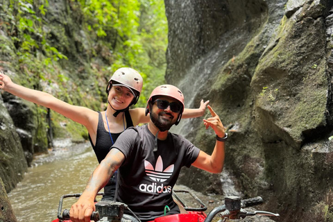 Ubud Quad Bike Tour with Waterfall, Long Tunnel, and Lunch Single Driver ( 1 ATV 1 person ) with Meeting Point Ubud
