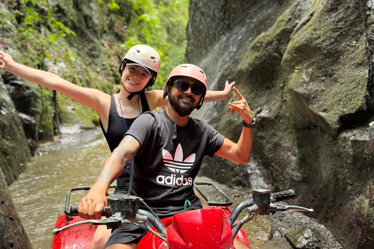 Ubud Quad Bike Tour with Waterfall, Long Tunnel, and Lunch Single Driver ( 1 ATV 1 person ) with Meeting Point Ubud