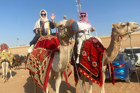 Riyadh:Red Sand Dunes camel ride&Quad&Sandboarding Adventure Private Tour with pick up and drop off from your location