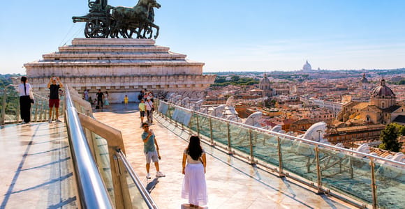 Vittoriano Access & 360° Panoramic Terrace with Audio Guide