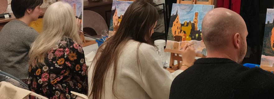 Bruges : peindre et déguster du champagne et du chocolat