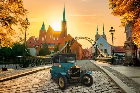 Wrocław: Rundtur i Gamla stan i en kejserlig E-bil