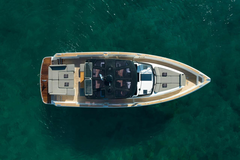 Caldera Private Cruise with Luxury Fjord 52 Motor Yacht Sunset Cruise