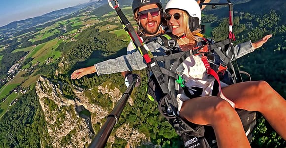 Tandem Paragliding in Salzburg from Gaisberg Mountain