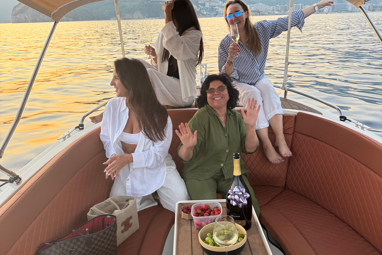 Budva: Private Luxury Boat Tour with Skipper All day VIP tour
