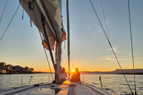 Corfu Island Sunset Sailing Trip with Snack and Prosecco Private Sunset Sailing Yacht Trip in Corfu Island