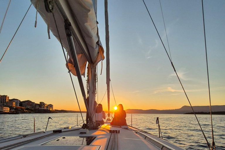 Corfu Island Sunset Sailing Trip with Snack and Prosecco Sunset Sailing Yacht Trip in Corfu Island