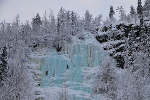 Rovaniemi : excursion au canyon de Korouoma et aux chutes d&#039;eau gelées