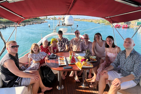 Side: Private Yacht & Sea Boat Cruise with Lunch The private yacht shown in the third picture