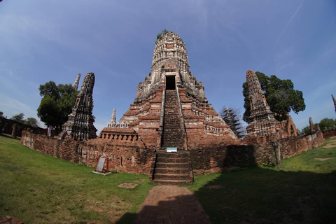 De Bangkok: Ayutthaya Tarde Serenity Tour &amp; Passeio de BarcoRiver City Banguecoque