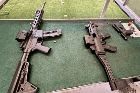 Bangkok: Shooting Range Experience with a Professional Coach Option D: 9mm*13rounds+.45*12rounds+MP5 9mm*25rounds
