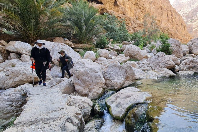 Shared Wadi Shab Trek, Swim, Cave, Beach & Sinkhole Tour