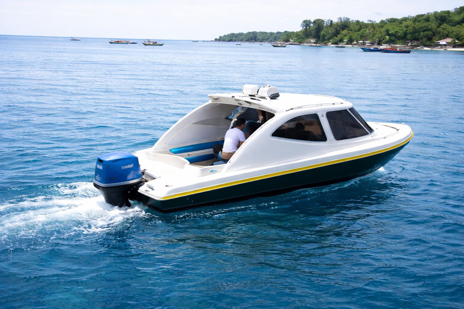 Schnellboot Lombok: Gili Air, Meno & Trawangan, Hafen Bangsal