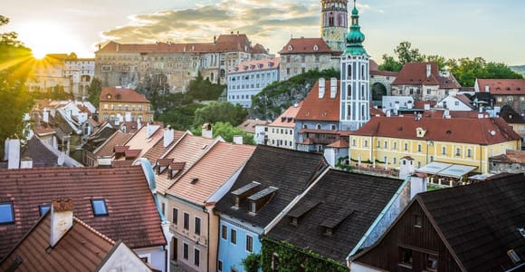 Prague: Transfer to Vienna via fabulous Cesky Krumlov