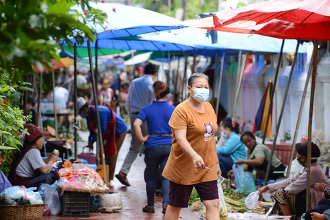 Morning local food Market experience option waterfall tour morning market included Kuangsi waterfall (start at 8:00am)