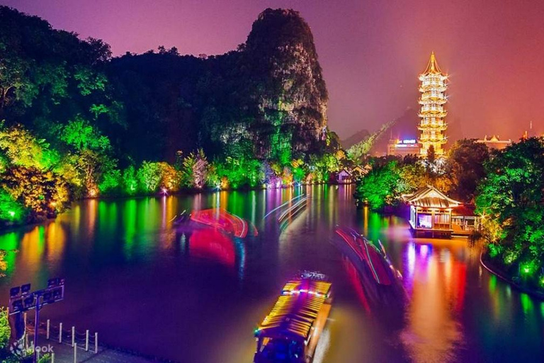 Guilin Afternoon: Reed Flute Cave, Elephant Hill, Night Tour
