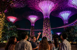 Gardens by the Bay: nächtliche Tour mit Kuppeln & Garden Rhapsody