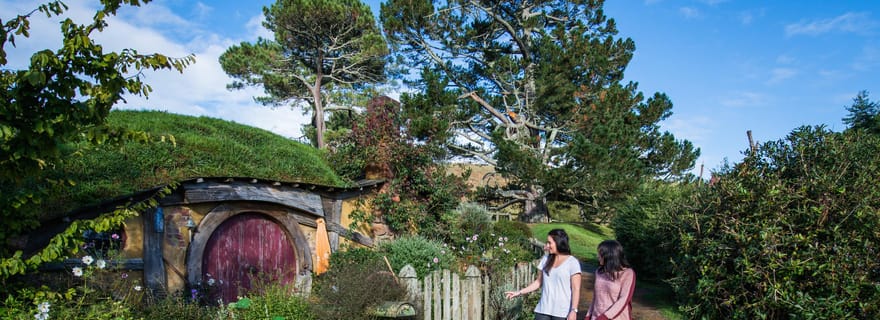 Visite privée du plateau de tournage de Hobbiton et de la vallée géothermique de Te Puia
