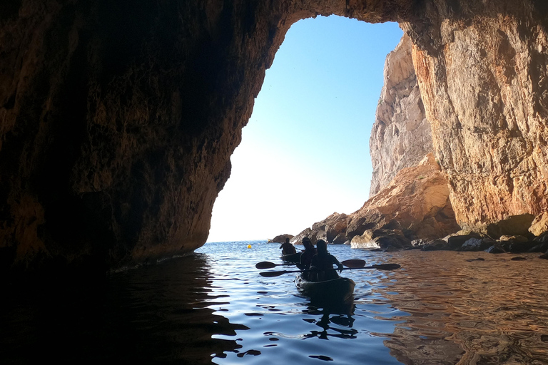 Jávea: Kajaktocht van Granadella Beach naar de zeegrotten