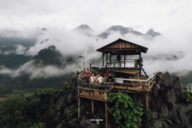 Vang Vieng: Namxay Viewpoint, Blue Lagoon 1 & Phoukham Cave