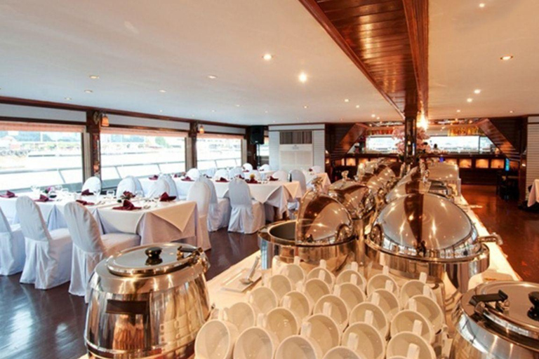 Bangkok: Rejs statkiem White Orchid Chao Phraya, tajski bufet i piwoWylot z Asiatique The Riverfront