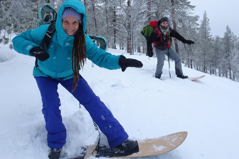 Levi: Snowsurfingowa przygoda z wędrówką w rakietach śnieżnych