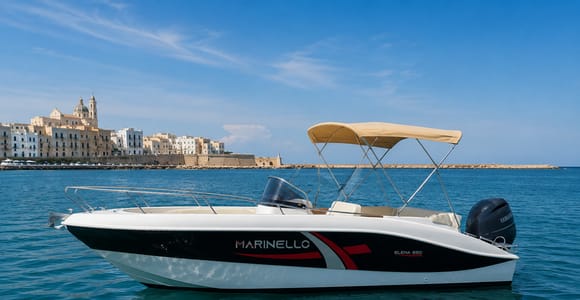 Monopoli: Boat tour to Polignano, caves, bathing and aperitif
