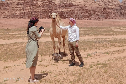 Wadi Rum: Excursión en jeep, alojamiento y desayuno, cenaExplora Wadi Rum: Excursión en jeep, alojamiento, desayuno y cena