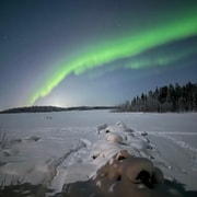 Oulu-Kemi : aurores boréales et feu de camp