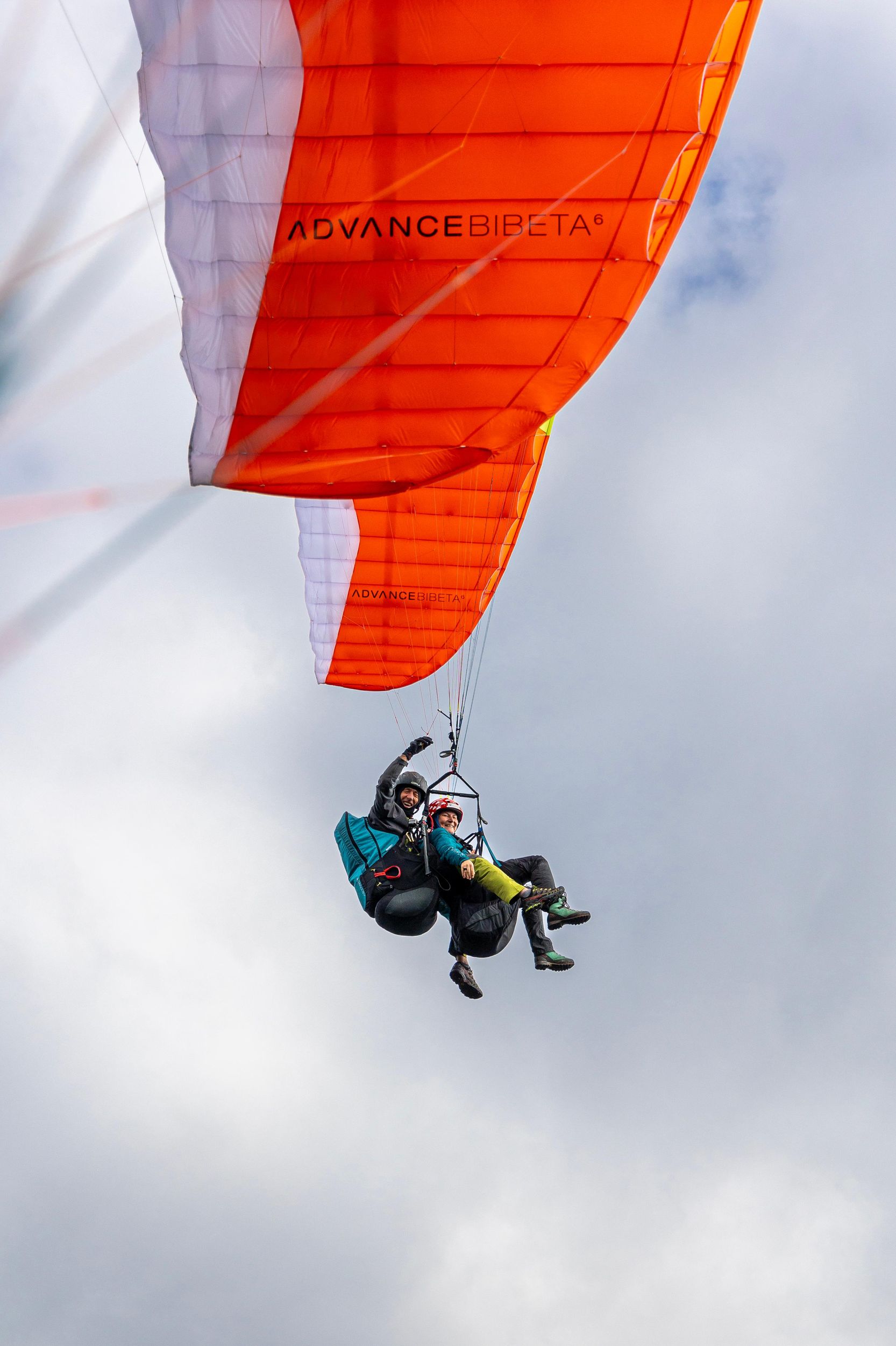 Tandem-Paragliding-Flug am Bohinjer See von Vogar aus