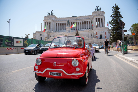 Timeless Rome: A Journey in Fiat 500 or Convertible Fiat 500 Shared Vintage Convertible Fiat 500 experience