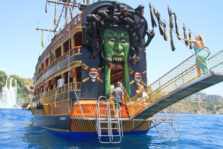 From Antalya, Belek, Kundu: Lara Harbor Pirate Boat Tour Pirate Boat WITHOUT Transfer