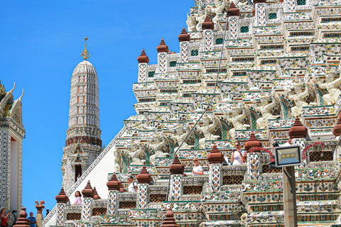 Bangkok: Grand Palace, Wat Pho, Wat Arun Sacred & Local Tour Tha Maharaj