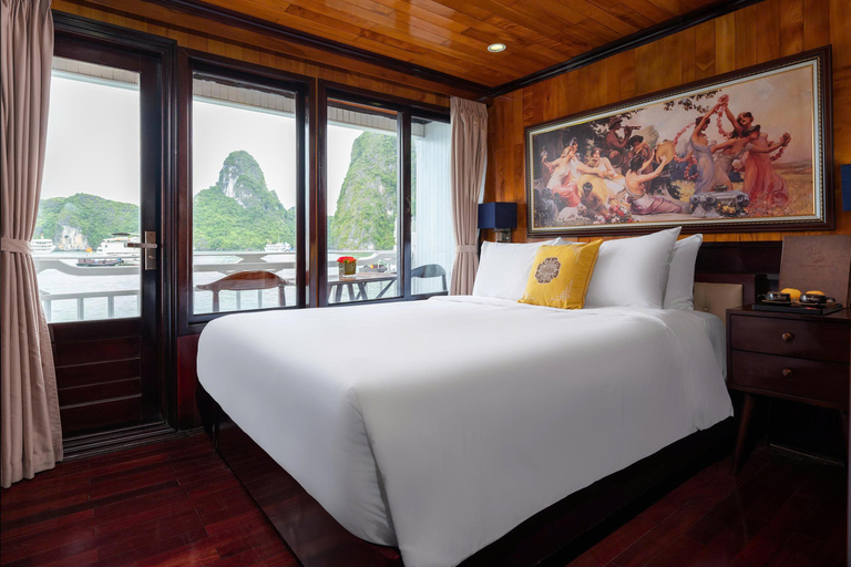 Hanoi: 2-Day Ha Long Bay/Bai Tu Long Bay Boutique Cruise Option 1: Ha long bay Route 2