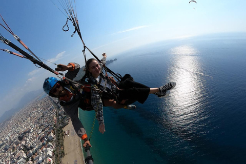 From Side: Paragliding to Alanya with Cable Car Ride