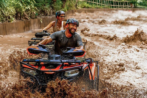 Bali: Waterfall Gorilla Cave ATV, Tubing Trip, Infinity Pool Double 250cc: Gorilla Cave ATV, Tubing - with Transfers