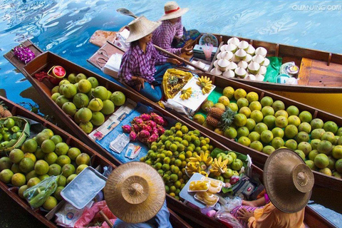 Bangkok: Maeklong Railway Market and Damnoen Saduak Tour