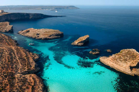 From Malta: Comino and Gozo Boat Tour with Blue Lagoon Stop