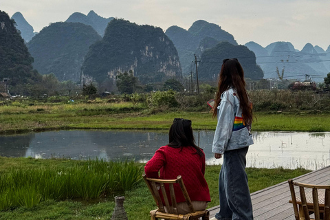 Yangshuo: Private travel with Bamboo Raft Ride & Show