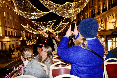 London: Live Guided Christmas Lights Open-Top Bus Night Tour London Christmas Lights Tour - London Eye Departure