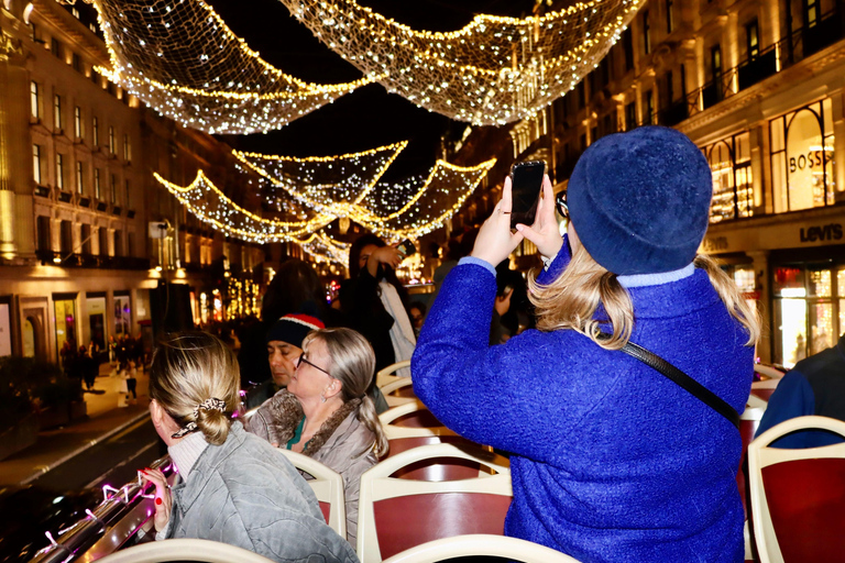 London: Live Guided Christmas Lights Open-Top Bus Night Tour London Christmas Lights Tour - London Eye Departure