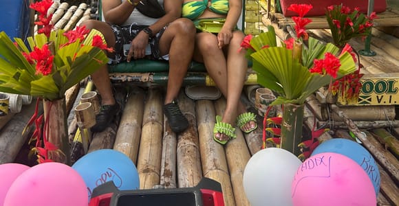 Bamboo Rafting on Lethe River with Limestone feet Massage