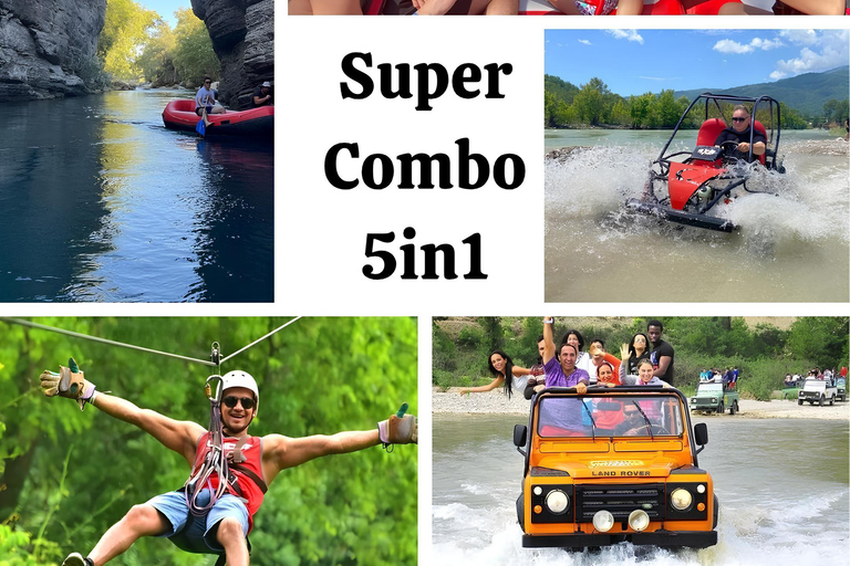 Super Combo 5 w 1: Jeep, rafting, buggy, tyrolka i kanion