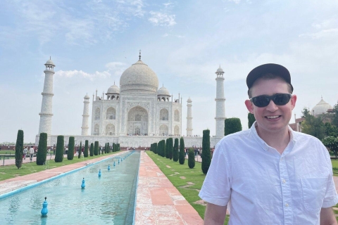 De Delhi : Visite du Taj Mahal et d'Agra avec petit-déjeuner (nuit)Visite avec voiture, guide et billets d'entrée