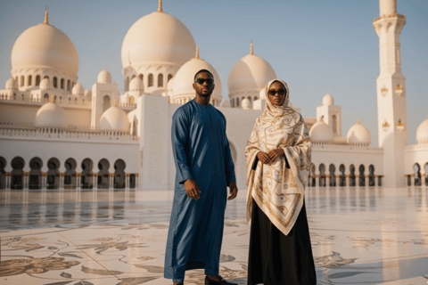 From Dubai: Abu Dhabi Grand Mosque With Light &amp; Peace MuseumSunset Shared Tour