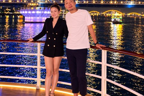 Da Nang: Han River Dinner Cruise with Private Table Options Upper-Deck Dinner — River & City Views