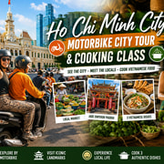 Motorbike City Tour & Vietnamese Cooking Class with Lunch