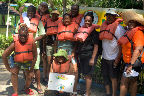 Bamboo rafting with limestone massage and shopping